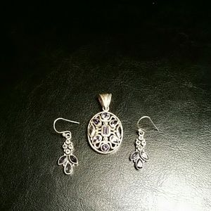 Sterling Silver Iolite Earrings